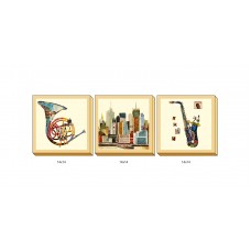 Wooden 3 Pis Set(14x14)  (T-1707)